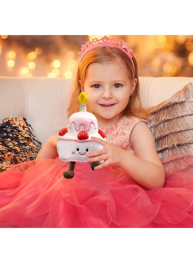 يلا بيك لعبة كعكة قطيفة، لعبة كعكة عيد ميلاد، لعبة كعكة عيد ميلاد موسيقية للبنات، دمية محشوة موسيقية، أغنية عيد ميلاد سعيد، هدية لتنمية الذكاء الموسيقي - Image 3